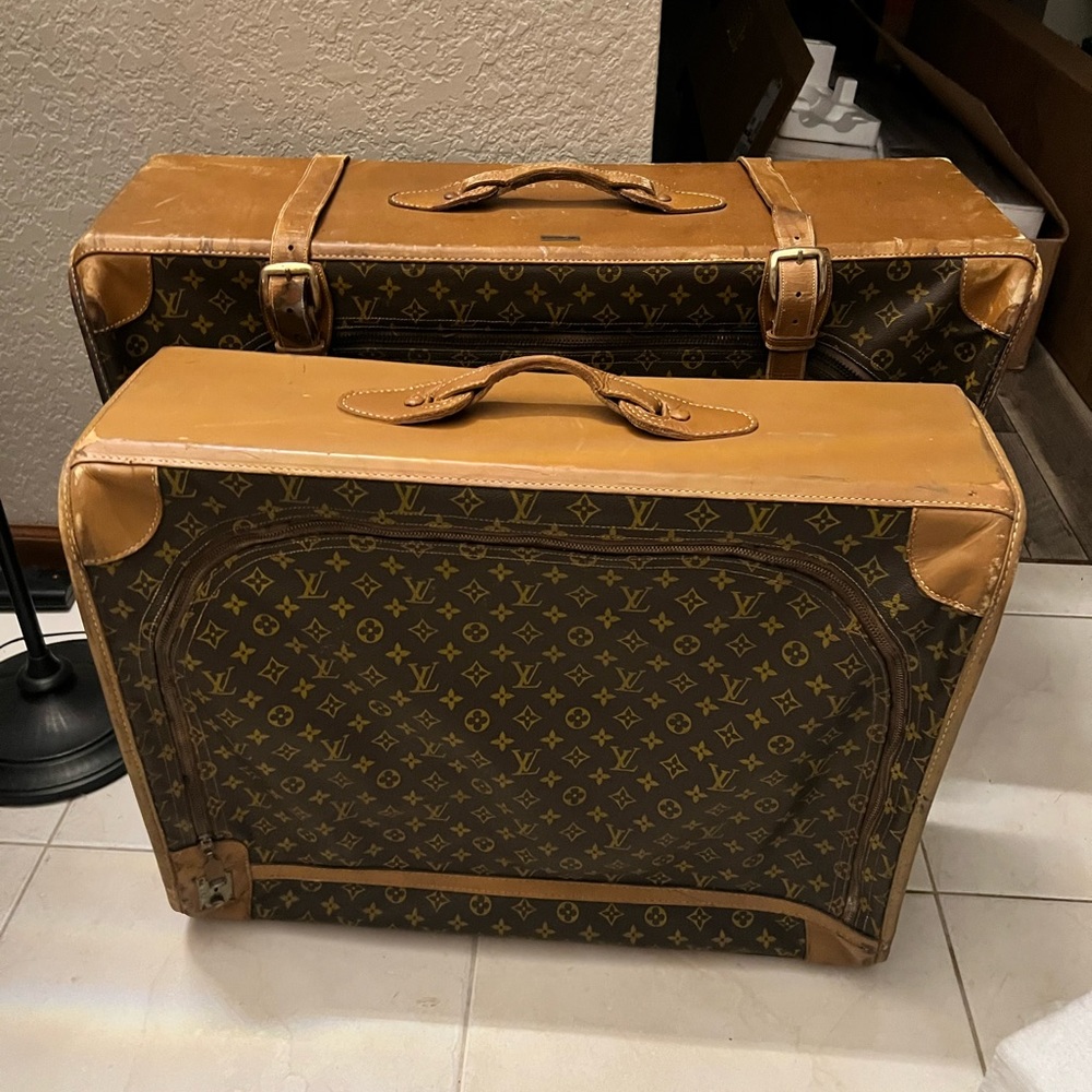 Louis Vuitton 70’s era Vintage Luggage. Purchased from Saks Fifth Avenue